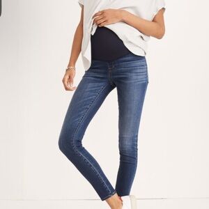 maternity over-the-belly skinny jeans in danny wash: tencel™ denim edition